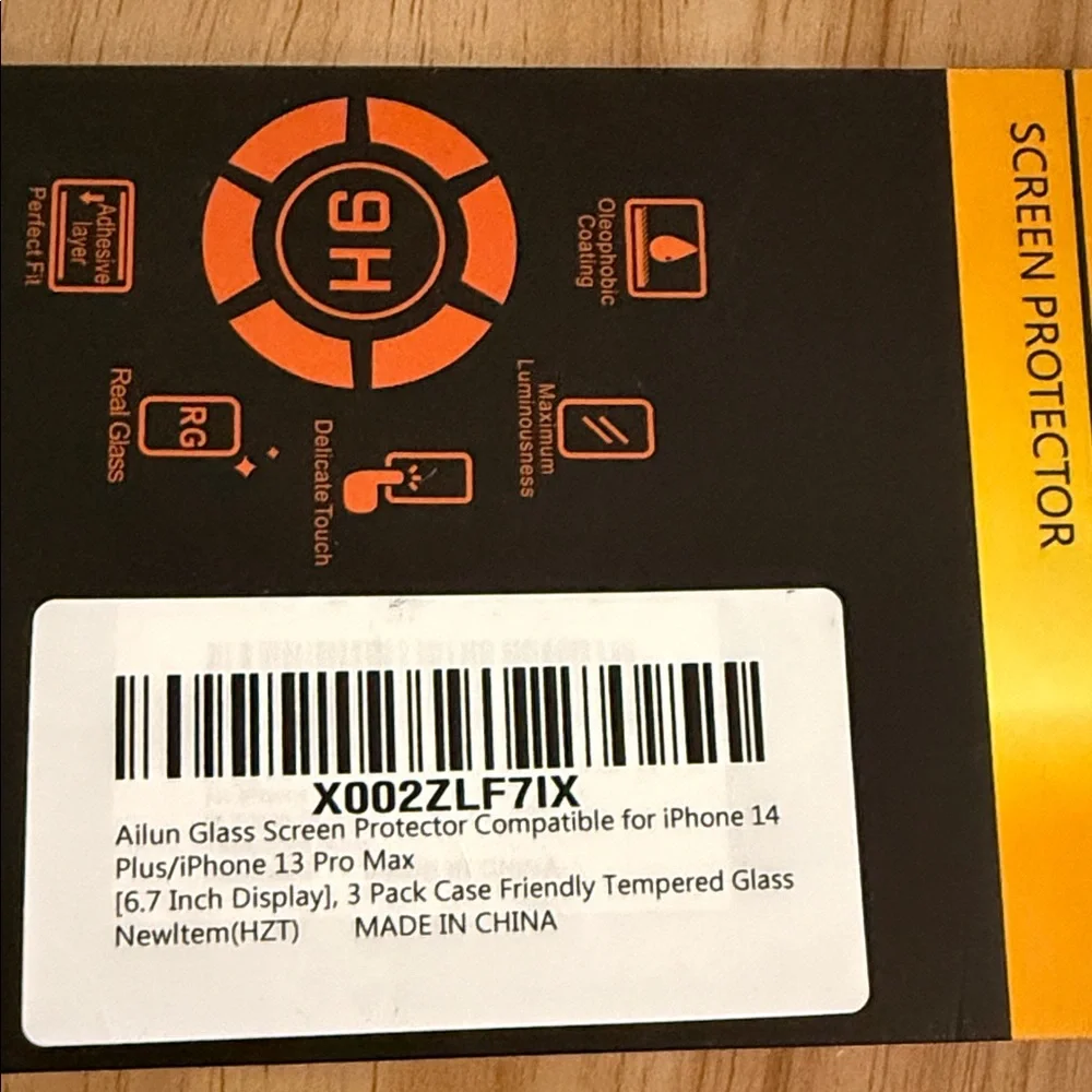 Ailun Tempered Glass Screen Protector for iPhone 14 Plus/ iPhone 13 Pro Max